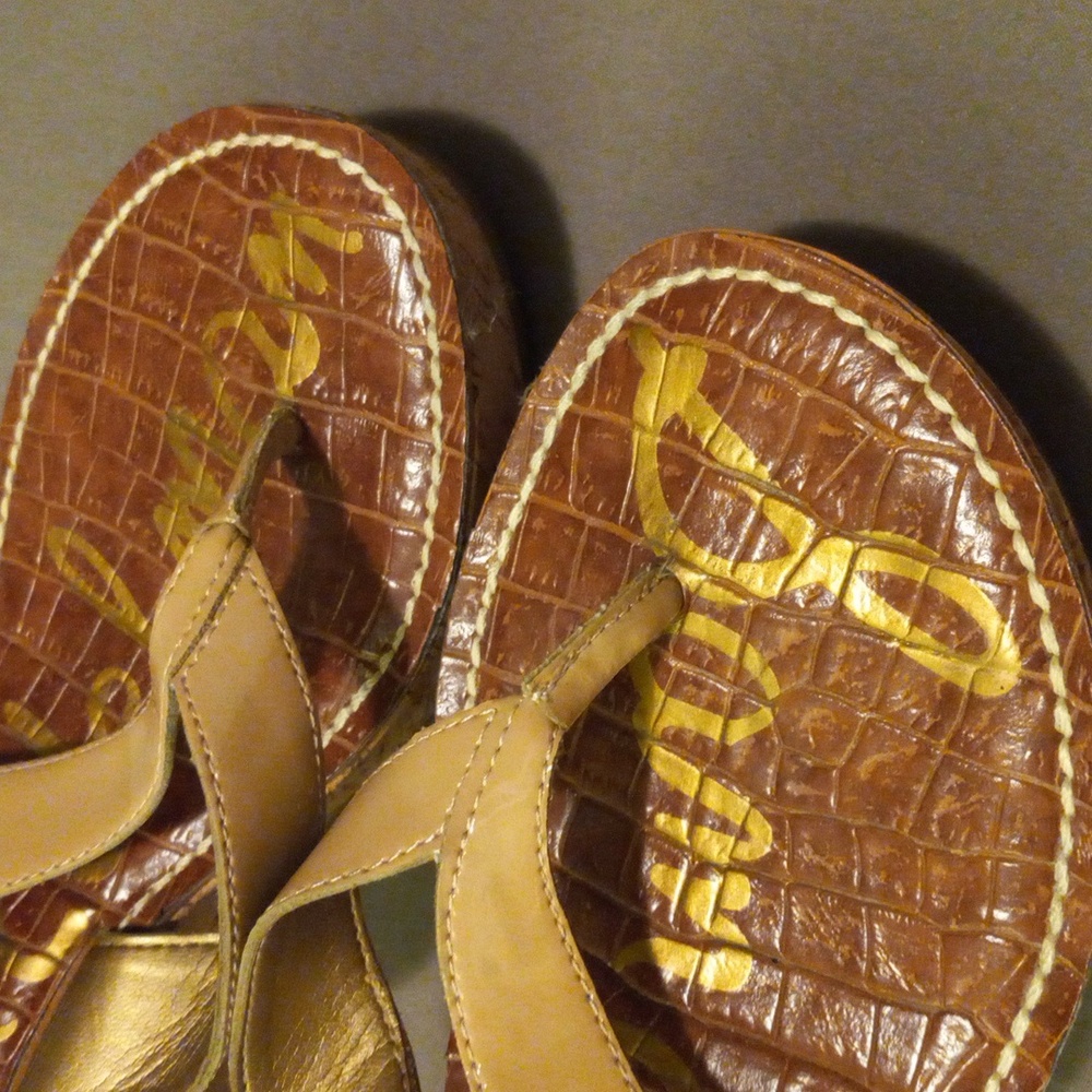Sam Eldeman Cork Wedge Sandals Size 7.5 - Picture 7 of 8